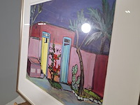 Acryl schilderij, maya wildevuur, marokko, 2002 - afbeelding 8 van  10