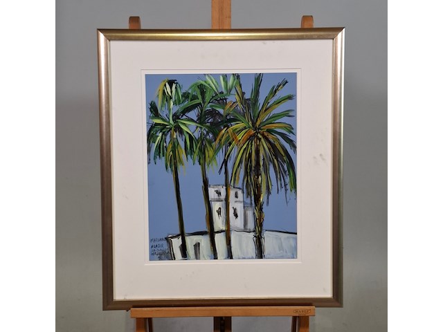 Acryl schilderij, maya wildevuur, marokko, 2002 - afbeelding 1 van  7