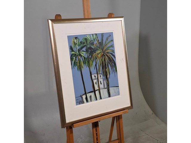Acryl schilderij, maya wildevuur, marokko, 2002 - afbeelding 2 van  7