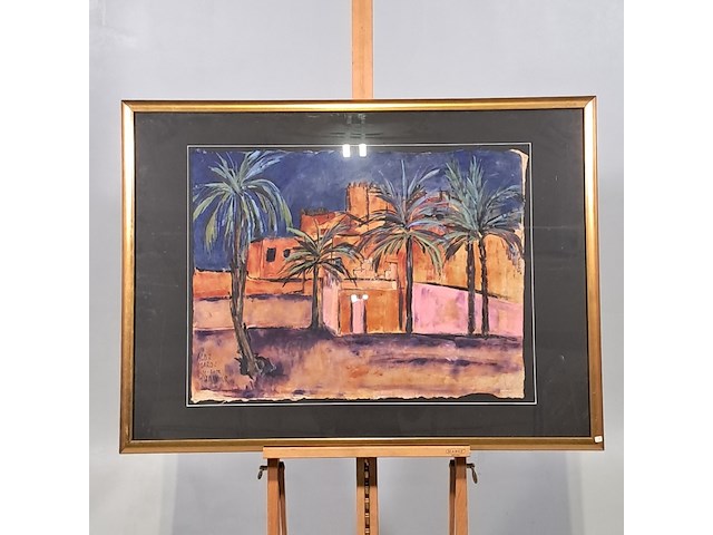 Acryl schilderij, maya wildevuur, marokko, 2002 - afbeelding 2 van  9