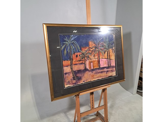 Acryl schilderij, maya wildevuur, marokko, 2002 - afbeelding 4 van  9