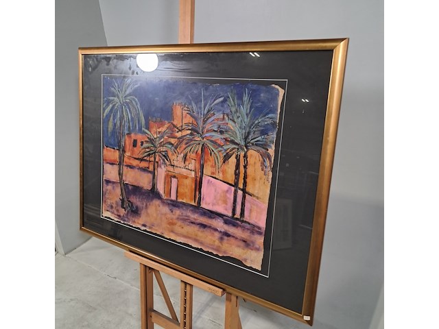 Acryl schilderij, maya wildevuur, marokko, 2002 - afbeelding 5 van  9