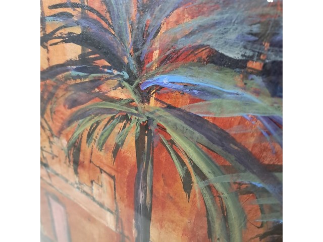 Acryl schilderij, maya wildevuur, marokko, 2002 - afbeelding 7 van  9