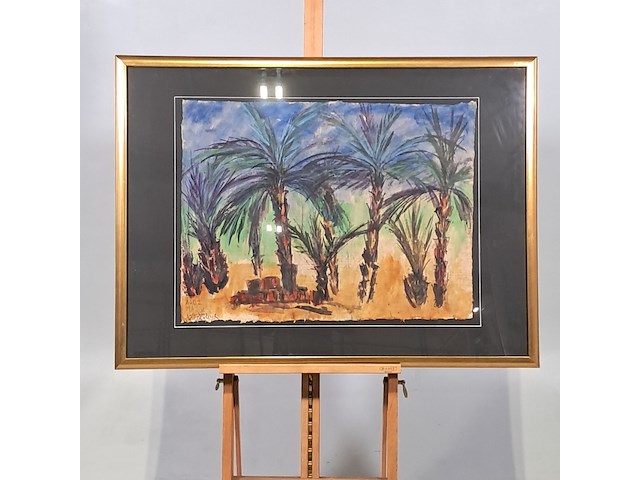 Acryl schilderij, maya wildevuur, marokko, 2002 - afbeelding 2 van  9