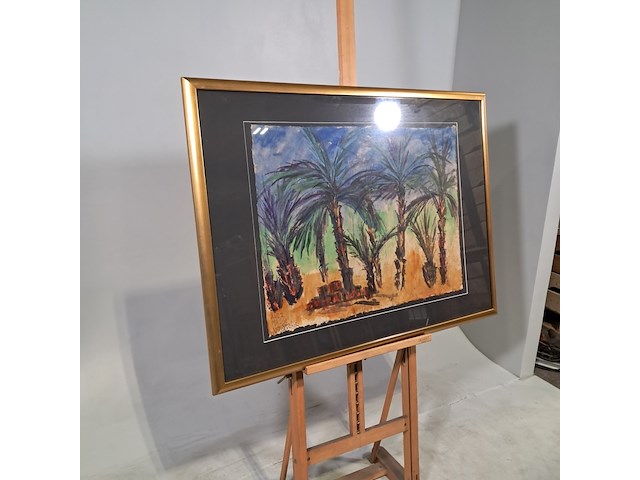 Acryl schilderij, maya wildevuur, marokko, 2002 - afbeelding 4 van  9