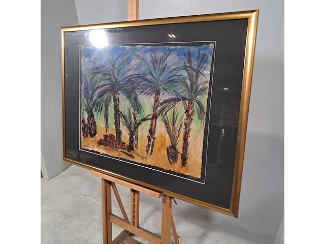 Acryl schilderij, maya wildevuur, marokko, 2002 - afbeelding 5 van  9