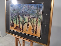 Acryl schilderij, maya wildevuur, marokko, 2002 - afbeelding 5 van  9