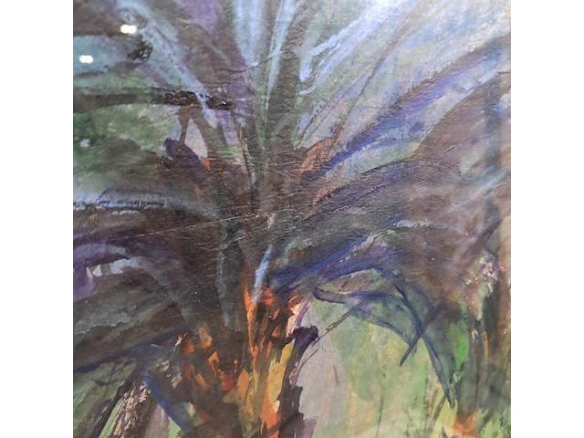 Acryl schilderij, maya wildevuur, marokko, 2002 - afbeelding 6 van  9