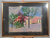 Acryl schilderij, maya wildevuur, marroko, 2002 - afbeelding 2 van  8