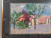 Acryl schilderij, maya wildevuur, marroko, 2002 - afbeelding 3 van  8