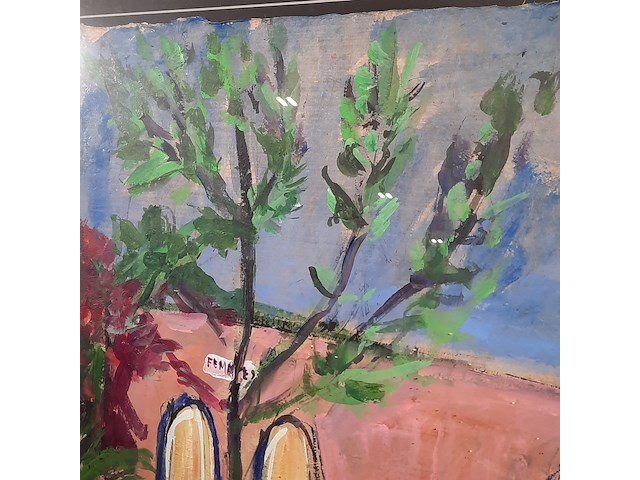 Acryl schilderij, maya wildevuur, marroko, 2002 - afbeelding 5 van  8