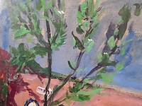 Acryl schilderij, maya wildevuur, marroko, 2002 - afbeelding 5 van  8