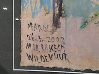 Acryl schilderij, maya wildevuur, marroko, 2002 - afbeelding 6 van  8