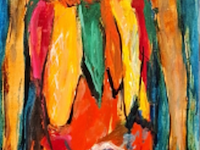 Acryl schilderij, maya wildevuur, maya (zelfportret), 2005 - afbeelding 1 van  8
