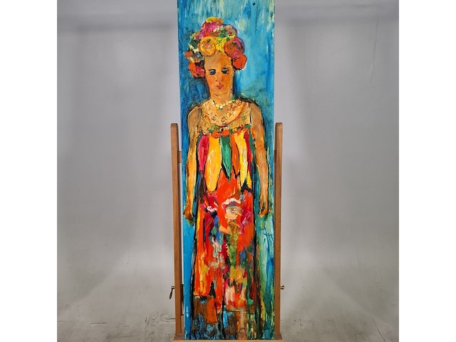 Acryl schilderij, maya wildevuur, maya (zelfportret), 2005 - afbeelding 2 van  8