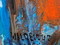 Acryl schilderij, maya wildevuur, maya (zelfportret), 2005 - afbeelding 6 van  8