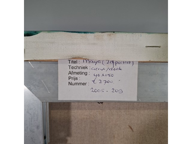 Acryl schilderij, maya wildevuur, maya (zelfportret), 2005 - afbeelding 8 van  8