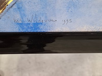 Acryl schilderij, maya wildevuur, meeuwen, 1995 - afbeelding 4 van  7