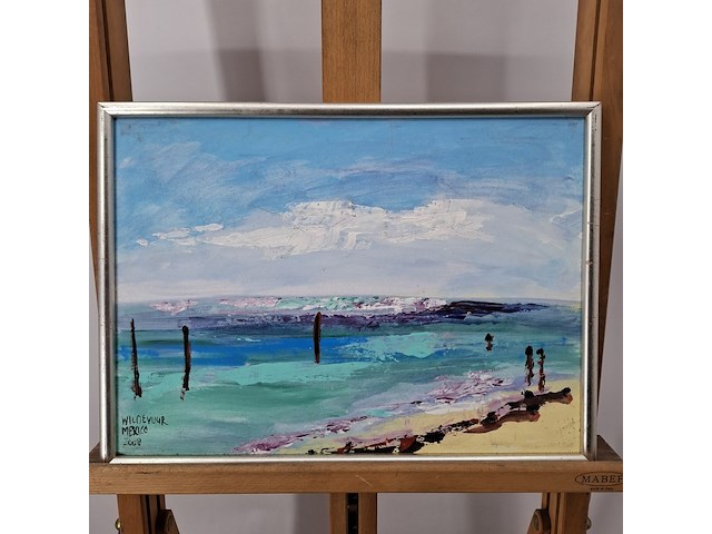 Acryl schilderij, maya wildevuur, mexico, 2008 - afbeelding 2 van  9