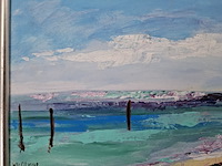 Acryl schilderij, maya wildevuur, mexico, 2008 - afbeelding 3 van  9