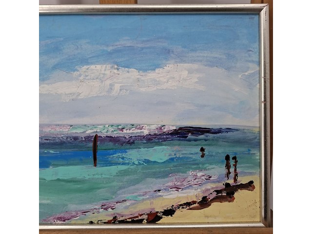 Acryl schilderij, maya wildevuur, mexico, 2008 - afbeelding 4 van  9