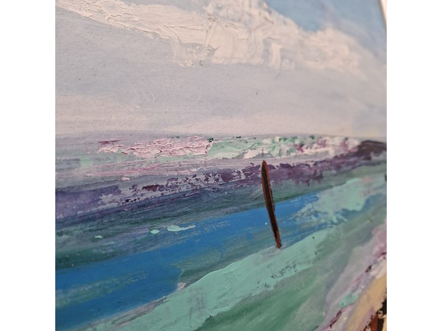 Acryl schilderij, maya wildevuur, mexico, 2008 - afbeelding 6 van  9