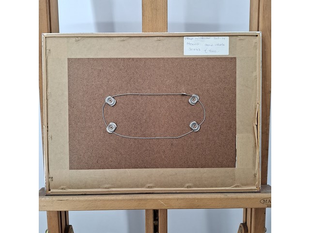 Acryl schilderij, maya wildevuur, mexico, 2008 - afbeelding 8 van  9