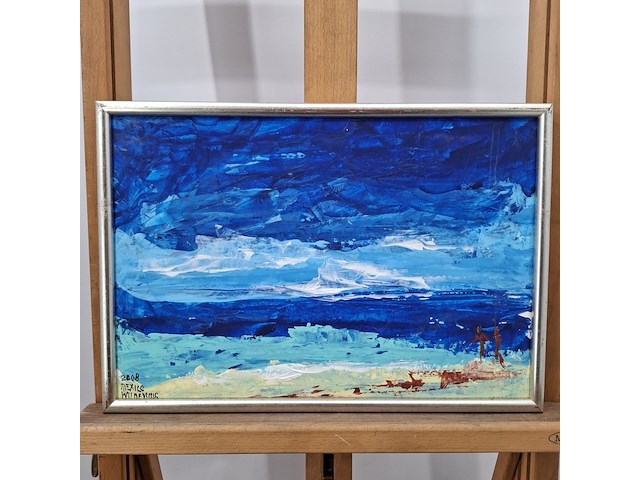 Acryl schilderij, maya wildevuur, mexico, 2008 - afbeelding 3 van  10