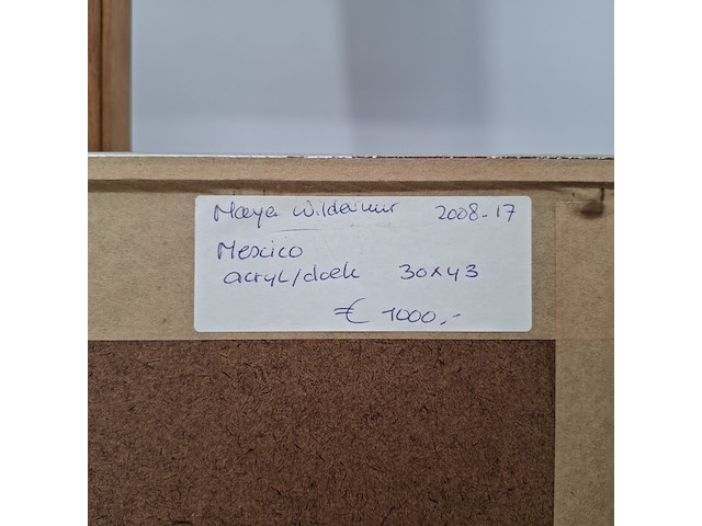 Acryl schilderij, maya wildevuur, mexico, 2008 - afbeelding 2 van  10