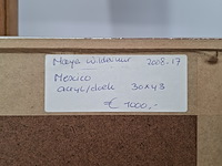 Acryl schilderij, maya wildevuur, mexico, 2008 - afbeelding 2 van  10