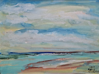 Acryl schilderij, maya wildevuur, mexico, 2008 - afbeelding 1 van  10