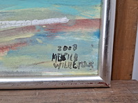 Acryl schilderij, maya wildevuur, mexico, 2008 - afbeelding 6 van  10