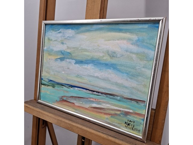 Acryl schilderij, maya wildevuur, mexico, 2008 - afbeelding 8 van  10