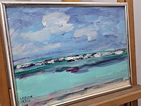 Acryl schilderij, maya wildevuur, mexico, 2008 - afbeelding 7 van  9