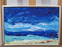 Acryl schilderij, maya wildevuur, mexico, 2008 - afbeelding 3 van  10