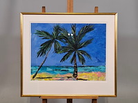 Acryl schilderij, maya wildevuur, moorea, 1998 - afbeelding 1 van  7