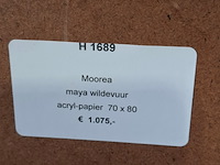 Acryl schilderij, maya wildevuur, moorea, 1998 - afbeelding 7 van  7