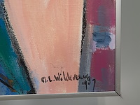 Acryl schilderij, maya wildevuur, naakt, 1987 - afbeelding 7 van  9