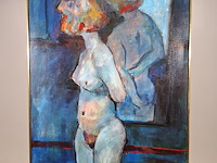 Acryl schilderij, maya wildevuur, naakt, 1989 - afbeelding 3 van  8