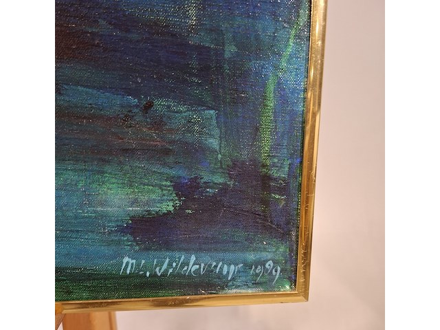 Acryl schilderij, maya wildevuur, naakt, 1989 - afbeelding 6 van  8