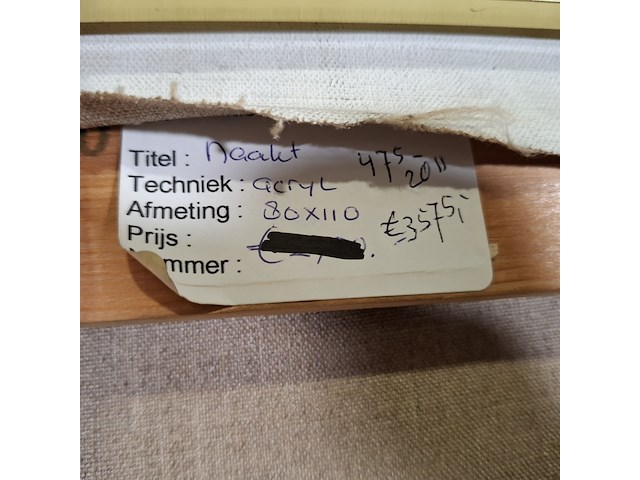 Acryl schilderij, maya wildevuur, naakt, 1989 - afbeelding 7 van  8