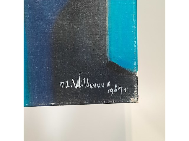 Acryl schilderij, maya wildevuur, naakt - afbeelding 7 van  9