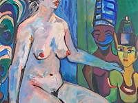 Acryl schilderij, maya wildevuur, naakt - afbeelding 1 van  9