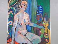 Acryl schilderij, maya wildevuur, naakt - afbeelding 2 van  9