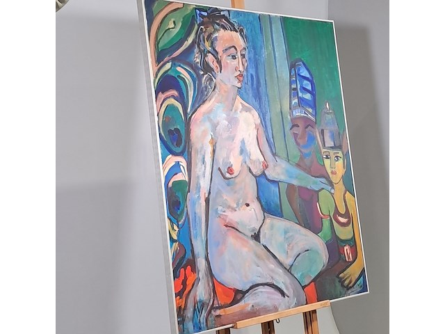 Acryl schilderij, maya wildevuur, naakt - afbeelding 3 van  9
