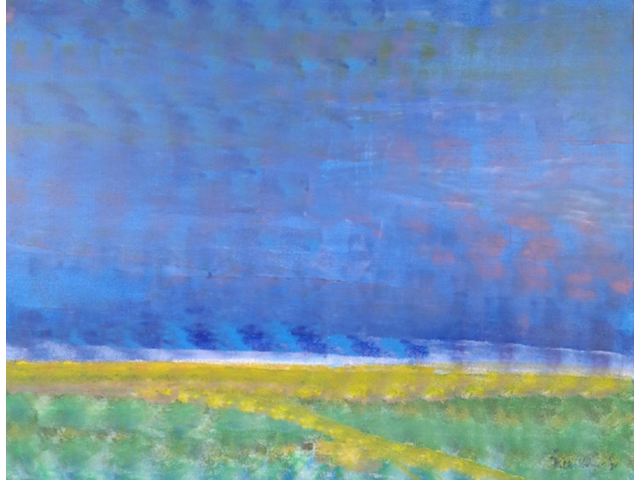 Acryl schilderij, maya wildevuur, ode aan emil nolde, 1991 - afbeelding 1 van  11