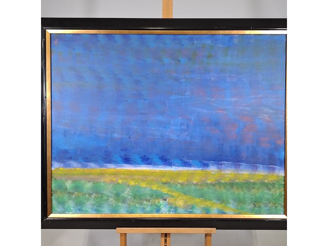 Acryl schilderij, maya wildevuur, ode aan emil nolde, 1991 - afbeelding 5 van  11
