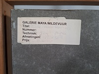 Acryl schilderij, maya wildevuur, ode aan knossos, 1990 - afbeelding 2 van  10