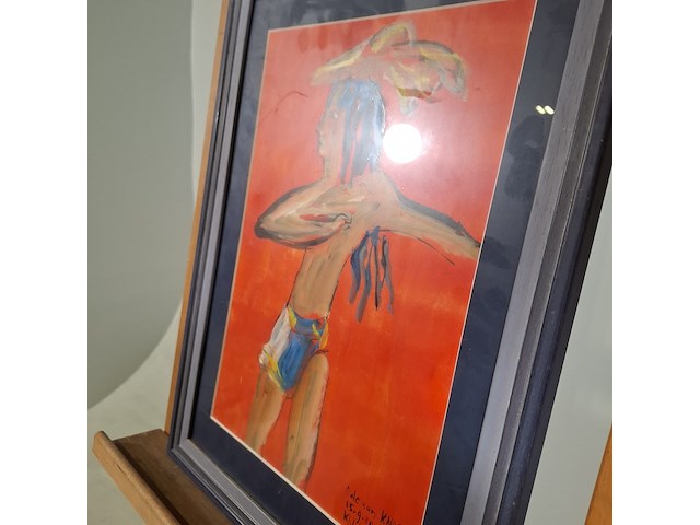 Acryl schilderij, maya wildevuur, ode aan knossos, 1990 - afbeelding 8 van  10