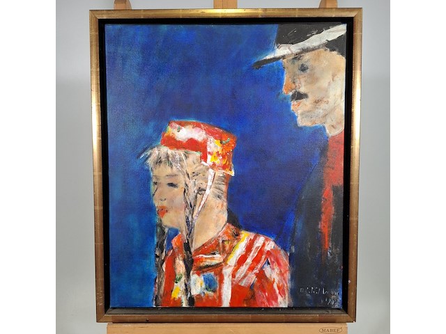 Acryl schilderij, maya wildevuur, op roakeldais - afbeelding 3 van  10